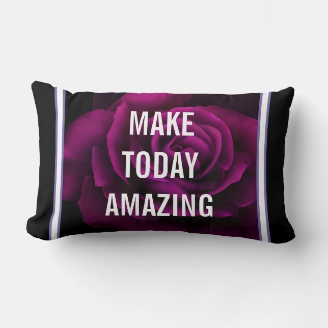 Coussin Rectangle Faites aujourd'hui Extraordinaire Purple Rose Insp (Recto)
