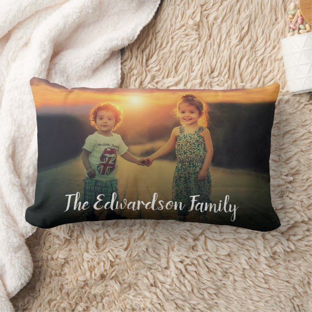 Coussin Rectangle Faites votre propre photo de famille normale (Couverture)