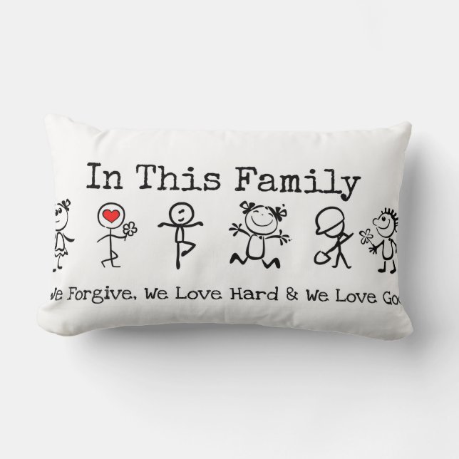 Coussin Rectangle Famille (Recto)