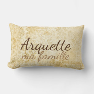 Coussin Rectangle Fancy French Ma Famille Personnalisable