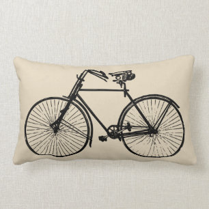 Coussin Rectangle farine d'avoine noire de carreau de bicyclette de