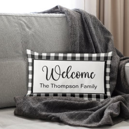Coussin Rectangle Farmhouse Buffalo Plaid Accueil personnalisé