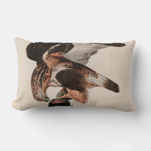Coussin Rectangle Faucon à pattes rousses d'Amérique Audubon Impri