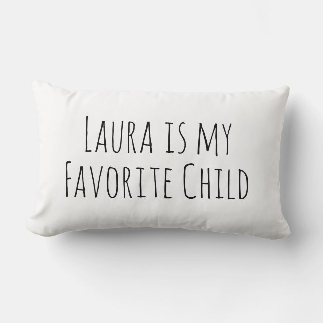 Coussin Rectangle Favori enfant, Drôle cadeau maman, Drôle papa cade (Recto)