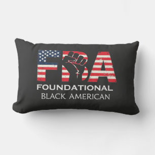 Coussin Rectangle FBA Américain noir fondamental