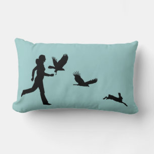 Coussin Rectangle Femme volant Harris Hawks
