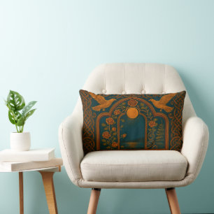 Coussin Rectangle Fenêtre celtique en automne