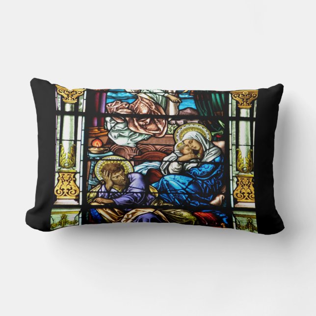 Coussin Rectangle Fenêtre en verre tendu de Jésus (Recto)