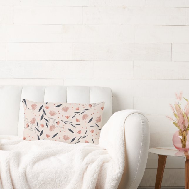 Coussin Rectangle Ferme rustique Coral Florals (Canapé)