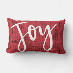 Coussin Rectangle Festive Joy Calligraphie Fête/Noël