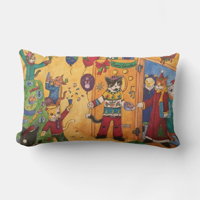 Coussin Rectangle Fête de Noël (Recto)