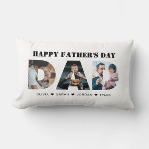 Coussin Rectangle Fête des pères de découpe de collection photo papa