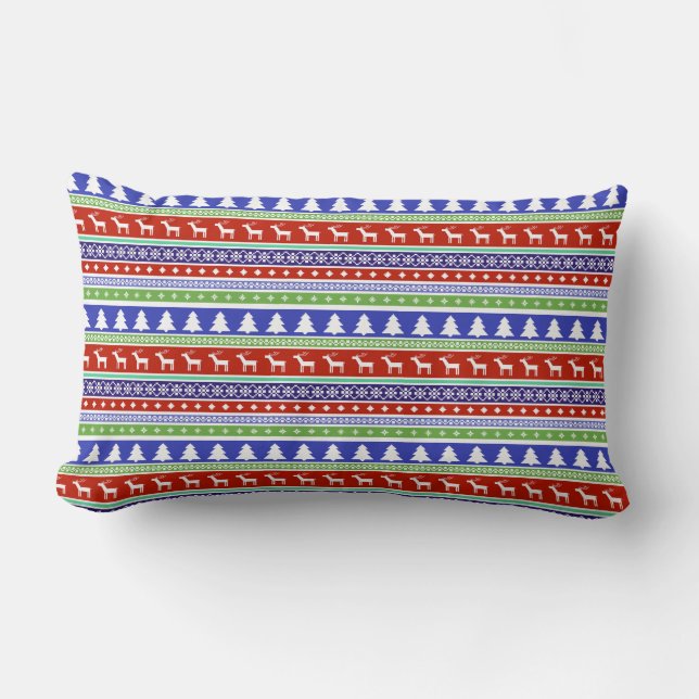 Coussin Rectangle Fêtes de Noël décoratives (Recto)