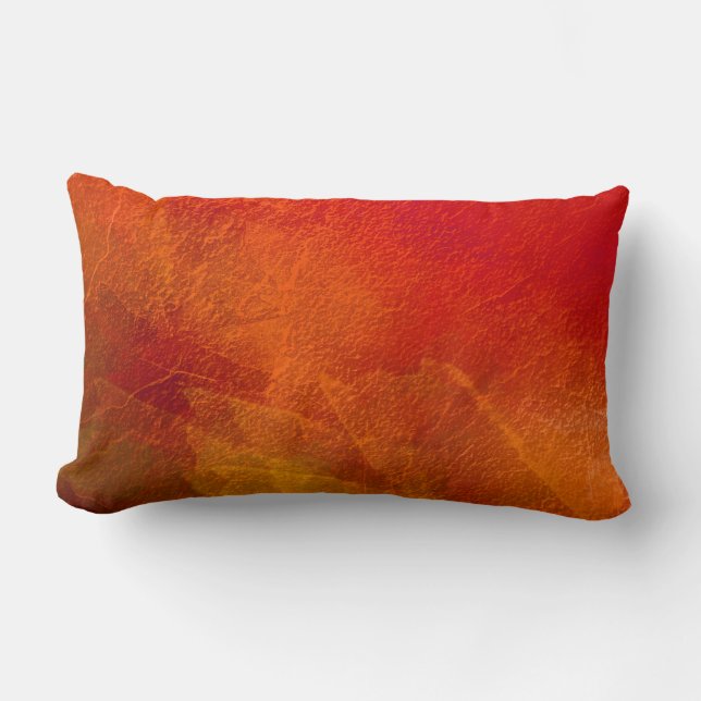Coussin Rectangle Feu - Art Arrière - plan Abstrait dans Deep Orange (Recto)