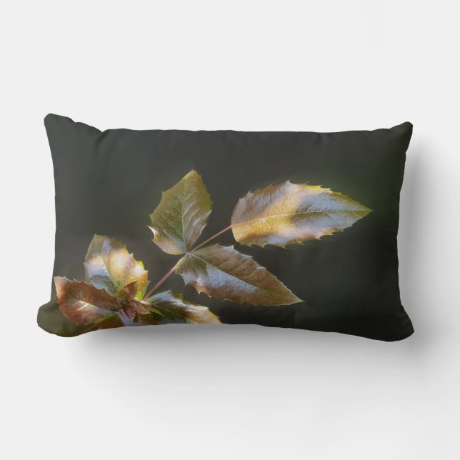 Coussin Rectangle feuille brillant (Recto)