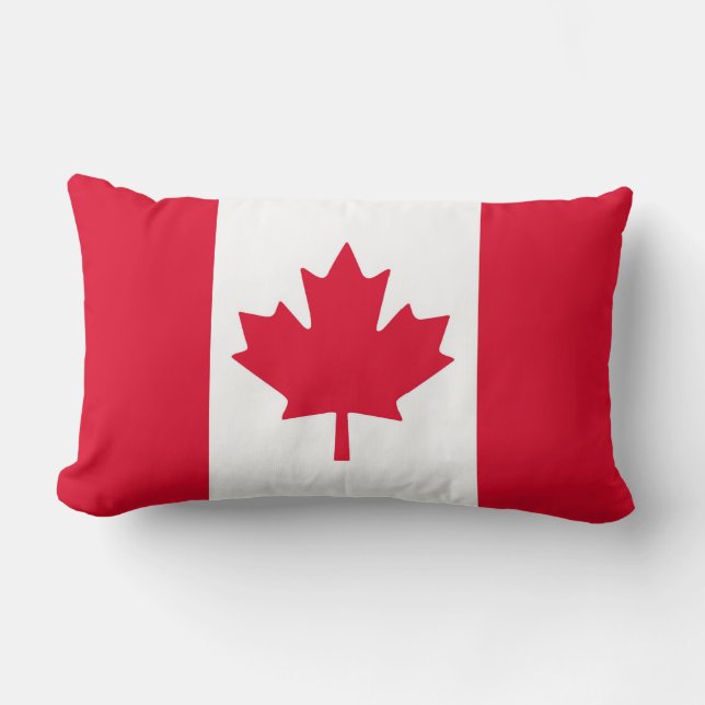 Coussin Rectangle Feuille d'érable canadienne de drapeau Canada (Recto)