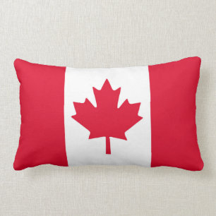 Coussin Rectangle Feuille d'érable canadienne de drapeau Canada