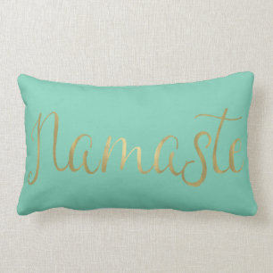 Coussin Rectangle Feuille d'or Namaste