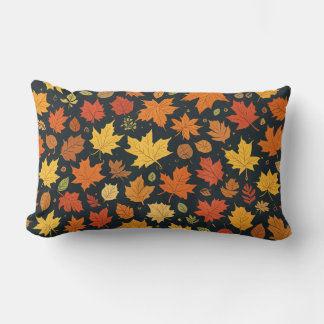 Coussin Rectangle Feuilles d'automne Lumbar Légumes