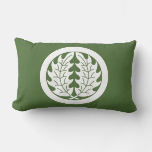 Coussin Rectangle Feuilles de houx étreintes en cercle