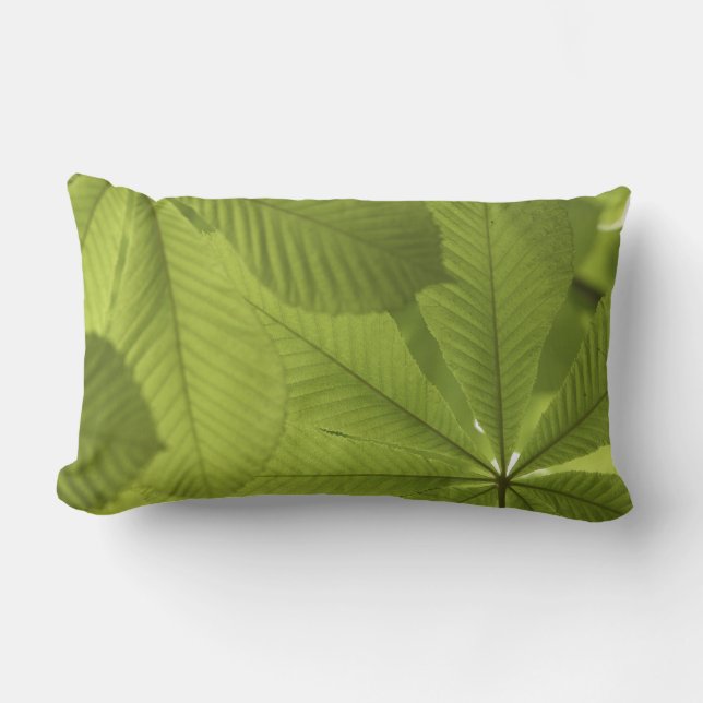 Coussin Rectangle Feuilles verts (Recto)