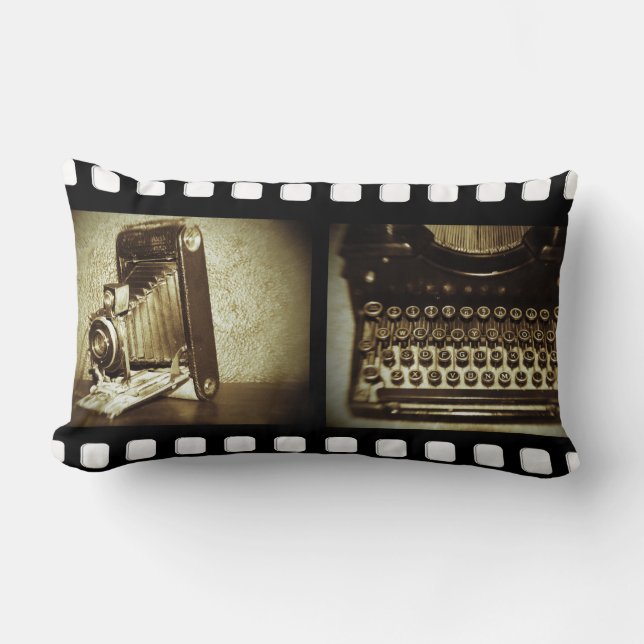 Coussin Rectangle Film vintage (Recto)