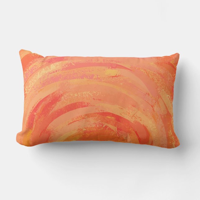 Coussin Rectangle Fire Lake Orange Swirl (Recto)