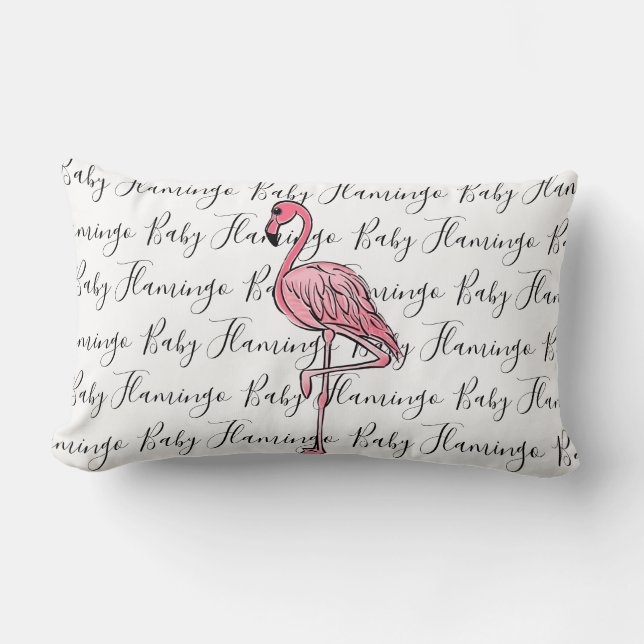 Coussin Rectangle Flamant rose | flamant rose, oiseau tropical rose (Recto)