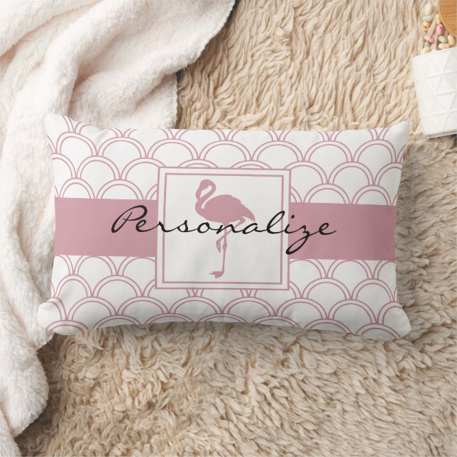 Coussin Rectangle Flamant rose rose rosé Art déco (Couverture)