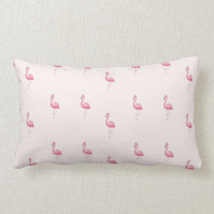 Coussin Rectangle Flamingo à pied rose pâle