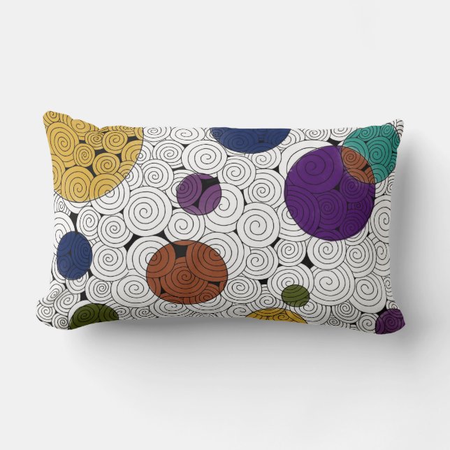Coussin Rectangle Flèches et cercles Lancer l'oreiller (Recto)