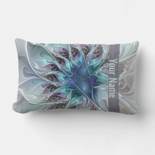 Coussin Rectangle Fleur Abstraite Fleur Fractale Fleur Flourdissante