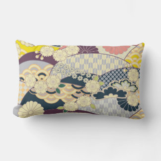 Coussin Rectangle Fleur de cerisier japonais Floral Rouge Blanc