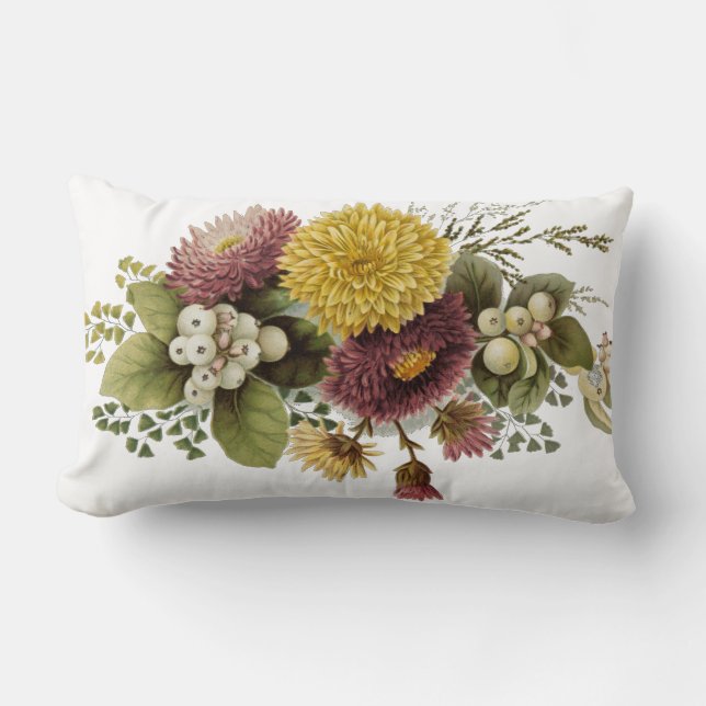 Coussin Rectangle Fleur de chrysanthème mère florale (Recto)