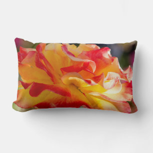 Coussin Rectangle Fleur rose couleur arc-en-ciel