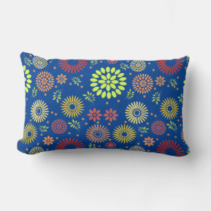 Coussin Rectangle Fleurs d'automne colorées dans des tons chauds
