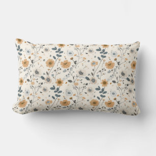 Coussin Rectangle Fleurs de crème délicates