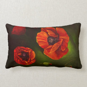 Coussin Rectangle Fleurs de pavot