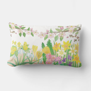 Coussin Rectangle Fleurs de printemps