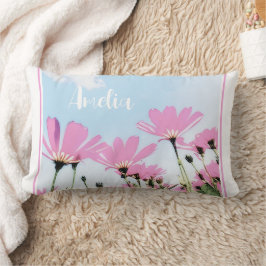 Coussin Rectangle Fleurs roses Floral Maman Nom Fête des Mères