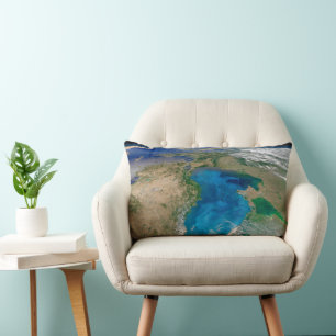 Coussin Rectangle Floraison De Phytoplancton Bleu En Mer Noire