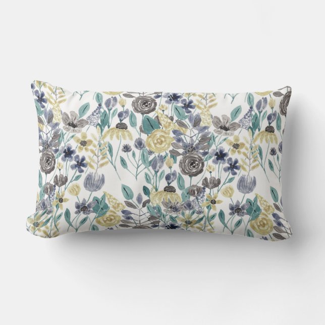 Coussin Rectangle Floral Watercolor (Recto)