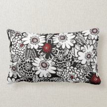 Flore noire/blanche/rouge