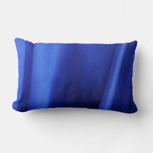 Coussin Rectangle Flow Blue Silk Fabric Abstrait