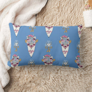 Coussin Rectangle Flower & Perfume Bouquet Bundle on blue