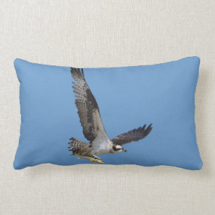 Coussin Rectangle Flying Osprey & Fish Wildlife Photography