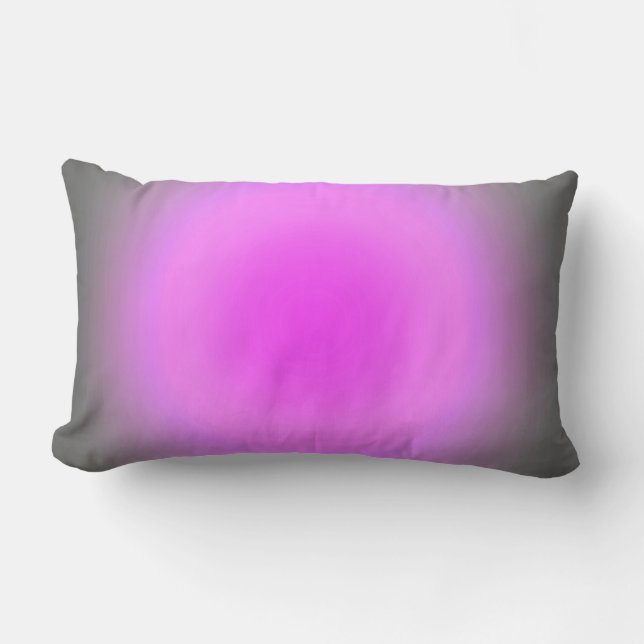 Coussin Rectangle Focus rose et gris (Recto)