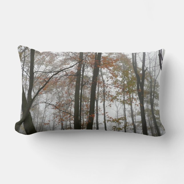 Coussin Rectangle Foggy Fall en Pennsylvanie Automne Nature (Recto)