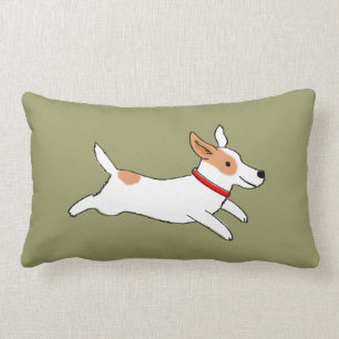 Coussin Rectangle Fonctionnement mignon de chien de Jack Russell