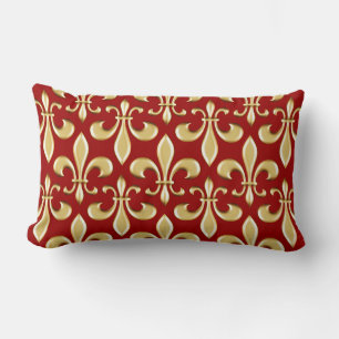 Coussin Rectangle Fond d'écran cool avec Fleur de Lys